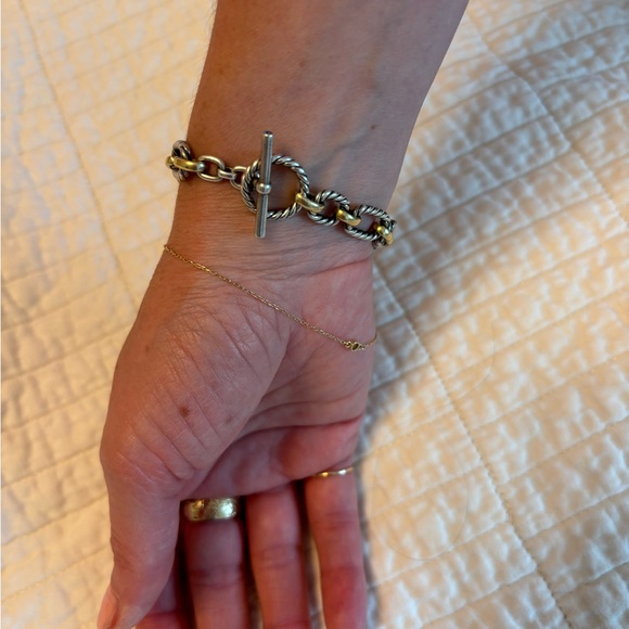 David Yurman, small cm, small bracelet, silver & gold. - Picture 5 of 8